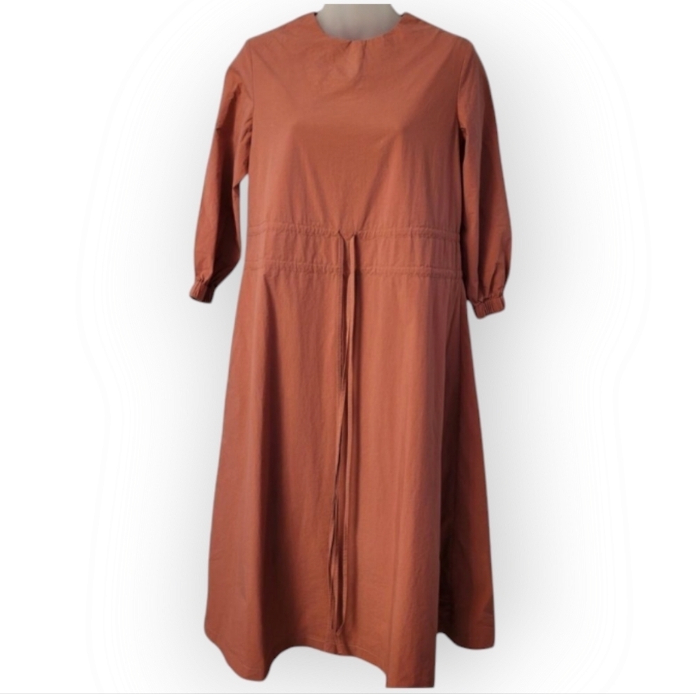 Anthropologie Mignon Doo Clay Modest Long Sleeve Dress XS Cotton Blend EUC - Picture 2 of 6
